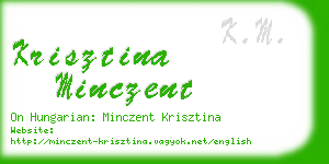 krisztina minczent business card